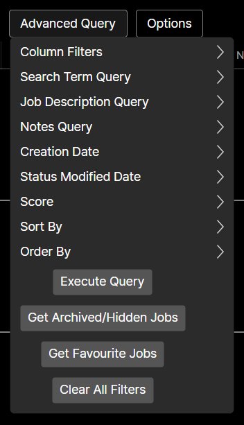 Job Board Query Options